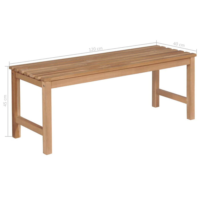 Bancă de grădină, 120 cm, tec masiv WALTI