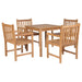 Set mobilier de exterior, 5 piese, lemn masiv de tec - WALTI WALTI