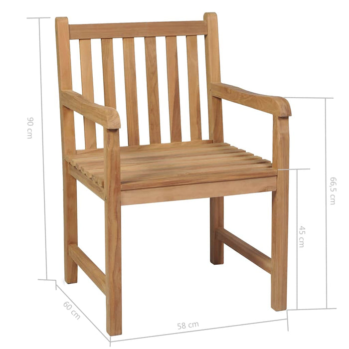Set mobilier de exterior, 5 piese, lemn masiv de tec - WALTI WALTI