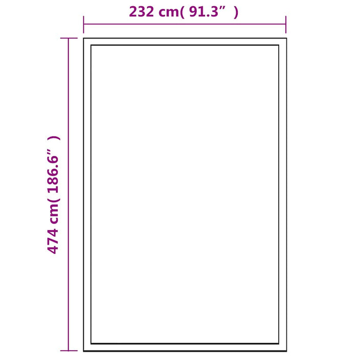 Seră, 23,44 m³, 481x250x195 cm, aluminiu - WALTI WALTI