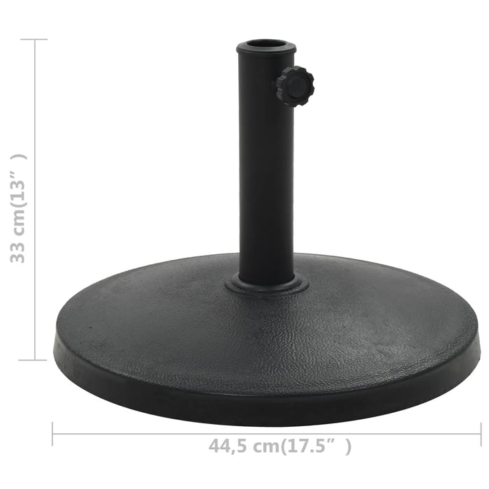 Suport umbrelă de soare rotund, negru, 10 kg, polirășină - WALTI WALTI