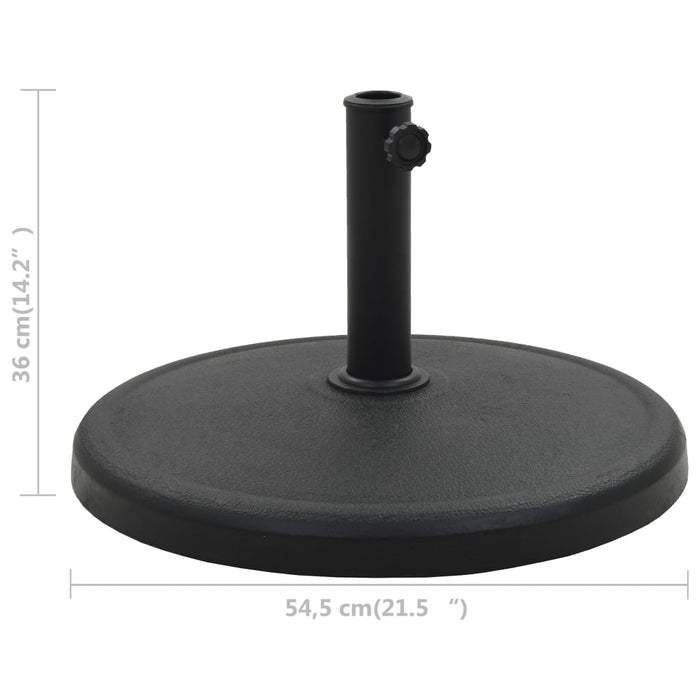 Suport umbrelă de soare, negru, 19 kg, polirășină, rotund - WALTI WALTI