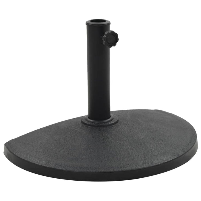 Suport umbrelă de soare, negru, 9 kg, polirășină, semi-rotund - WALTI WALTI