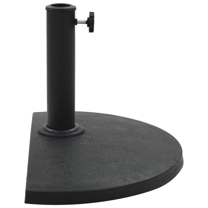 Suport umbrelă de soare, negru, 9 kg, polirășină, semi-rotund - WALTI WALTI