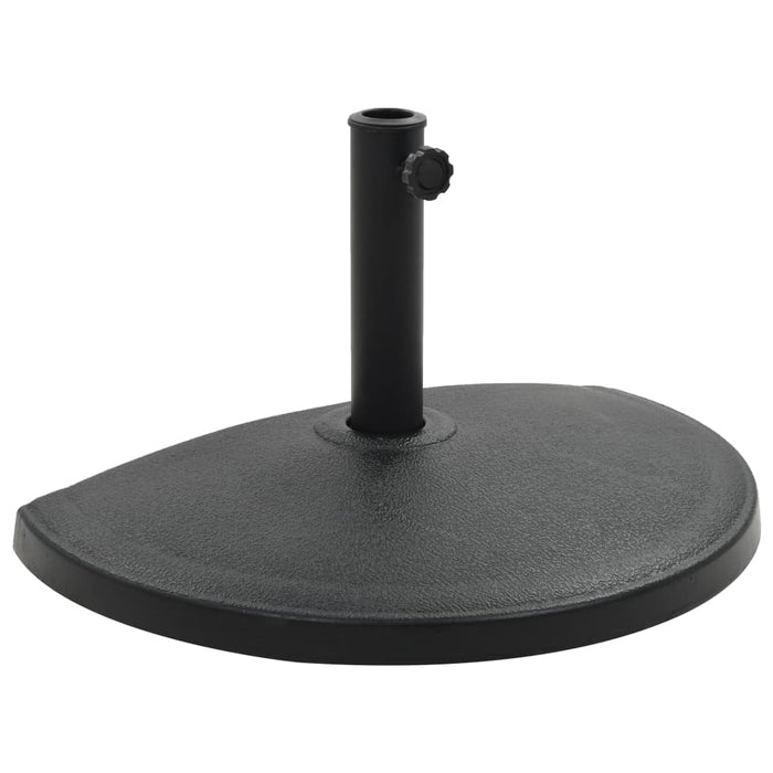 Suport umbrelă de soare, negru, 15 kg, polirășină, semi-rotund - WALTI WALTI