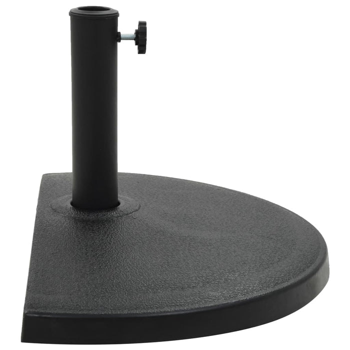 Suport umbrelă de soare, negru, 15 kg, polirășină, semi-rotund - WALTI WALTI