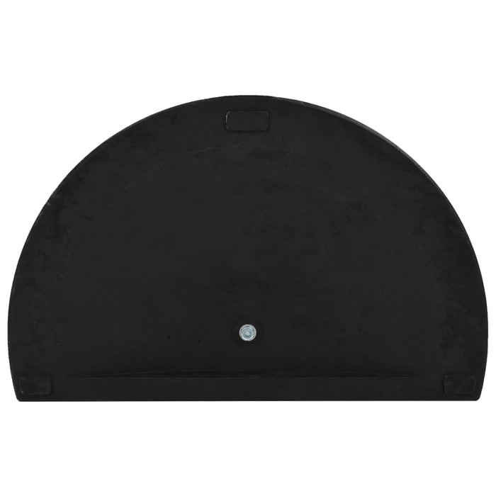 Suport umbrelă de soare, negru, 15 kg, polirășină, semi-rotund - WALTI WALTI