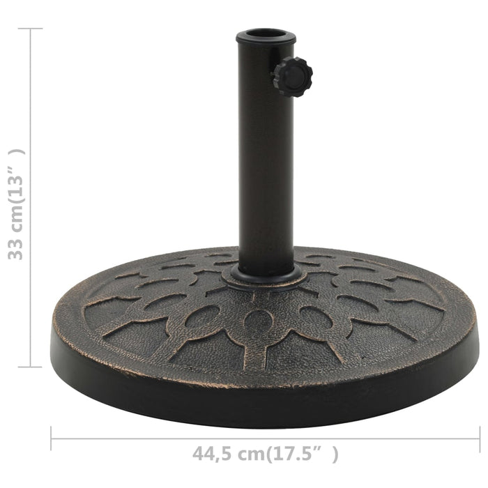 Suport umbrelă de soare, bronz, 13 kg, polirășină, rotund WALTI