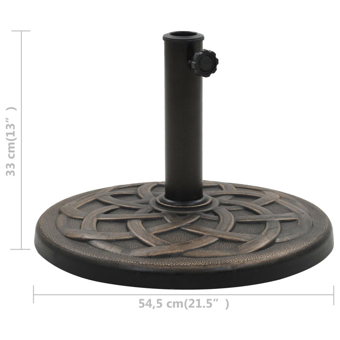 Suport umbrelă de soare, bronz, 19 kg, polirășină, rotund - WALTI WALTI