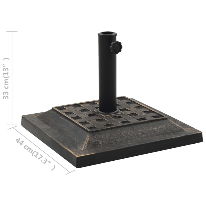 Suport umbrelă de soare, bronz, 12 kg, polirășină, pătrat - WALTI WALTI