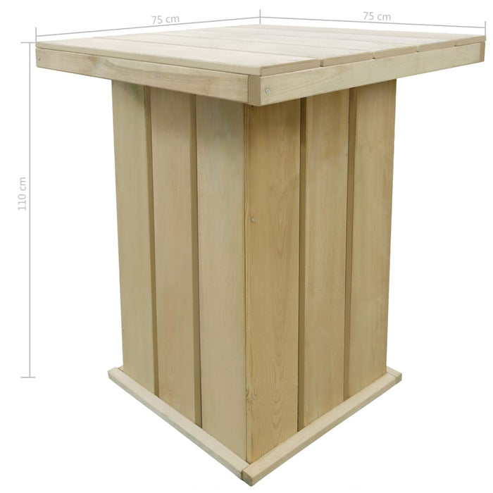 Masă de bar, 75 x 75 x 110 cm, lemn de pin tratat - WALTI WALTI