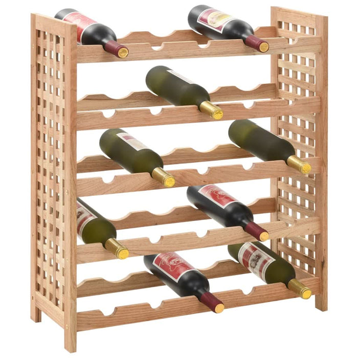 Suport sticle vin pentru 25 sticle, 63x25x73 cm, lemn masiv nuc - WALTI WALTI