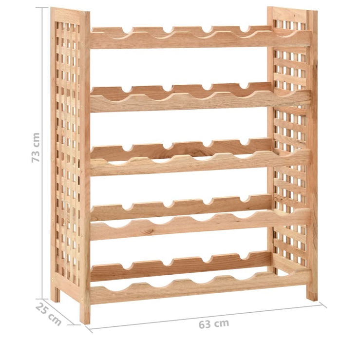 Suport sticle vin pentru 25 sticle, 63x25x73 cm, lemn masiv nuc - WALTI WALTI