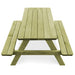 Masă de picnic cu bănci de copii, 90x90x58 cm, lemn pin tratat - WALTI WALTI