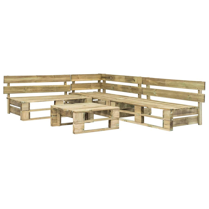Set mobilier de grădină din paleți cu perne gri, 4 piese, lemn WALTI