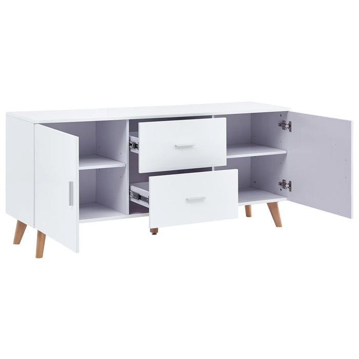 Servantă, alb, 160x40x70 cm, MDF WALTI