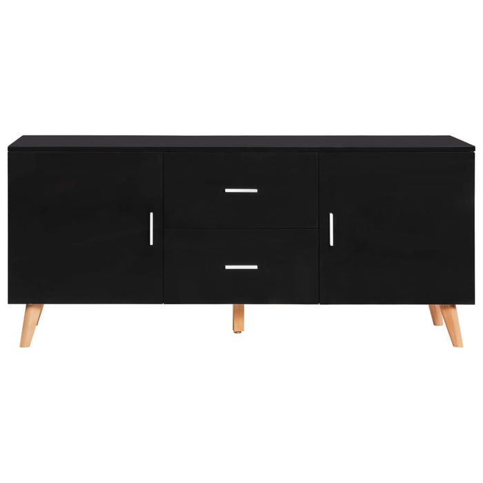 Servantă, negru, 160x40x70 cm, MDF WALTI
