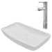 Chiuvetă de baie cu robinet mixer, ceramică, dreptunghiular alb - WALTI WALTI