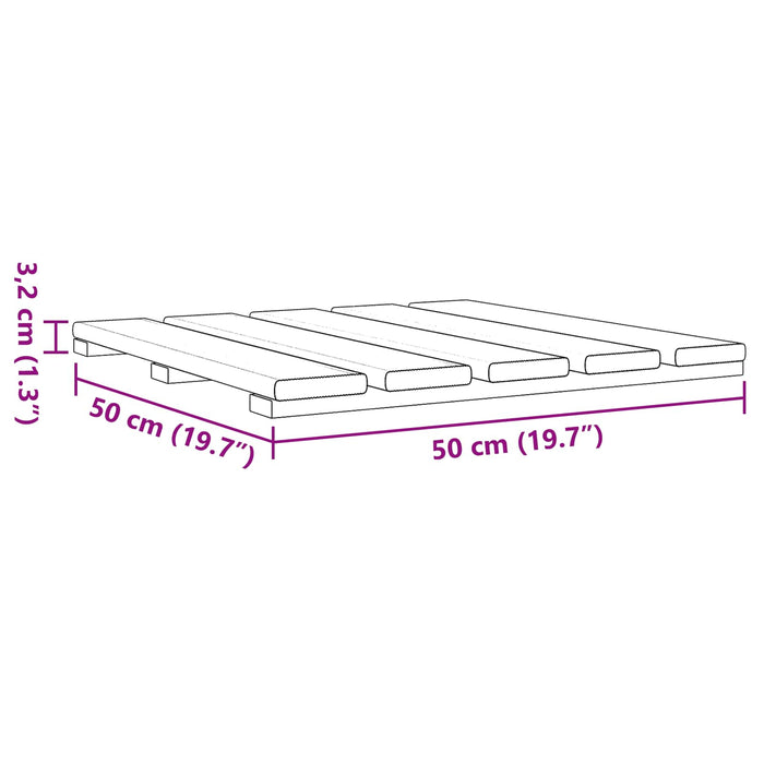 Plăci pentru Deck 6 pcs Maro 50 x 50 cm - WALTI WALTI