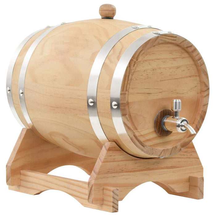 Butoi de vin cu robinet, 12 L, lemn masiv de pin WALTI