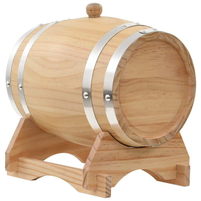 Butoi de vin cu robinet, 12 L, lemn masiv de pin WALTI