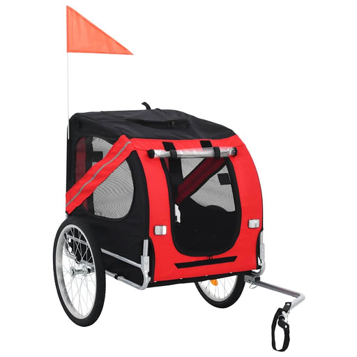 Remorcă de bicicletă pentru animale de companie, roșu & negru - WALTI WALTI