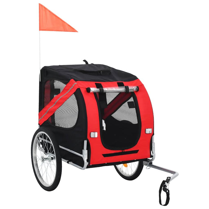 Remorcă de bicicletă pentru animale de companie, roșu & negru - WALTI WALTI