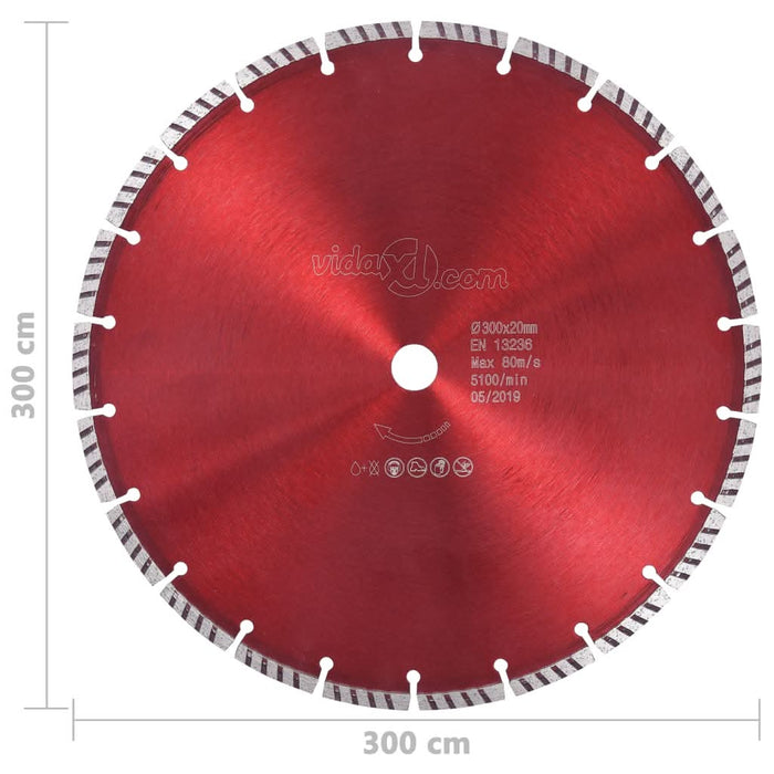 Disc diamantat de tăiere cu turbo, oțel, 300 mm - WALTI WALTI