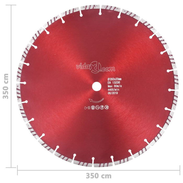 Disc diamantat de tăiere cu turbo, oțel, 350 mm - WALTI WALTI