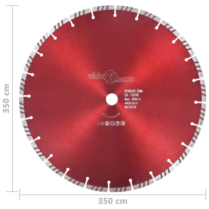 Disc diamantat de tăiere cu turbo, oțel, 350 mm - WALTI WALTI