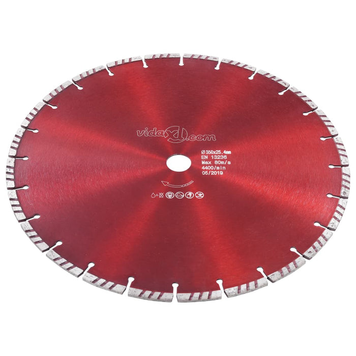 Disc diamantat de tăiere cu turbo oțel 350 mm - WALTI WALTI