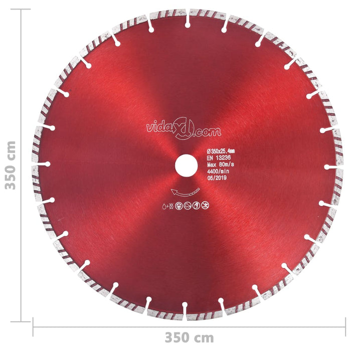 Disc diamantat de tăiere cu turbo oțel 350 mm - WALTI WALTI