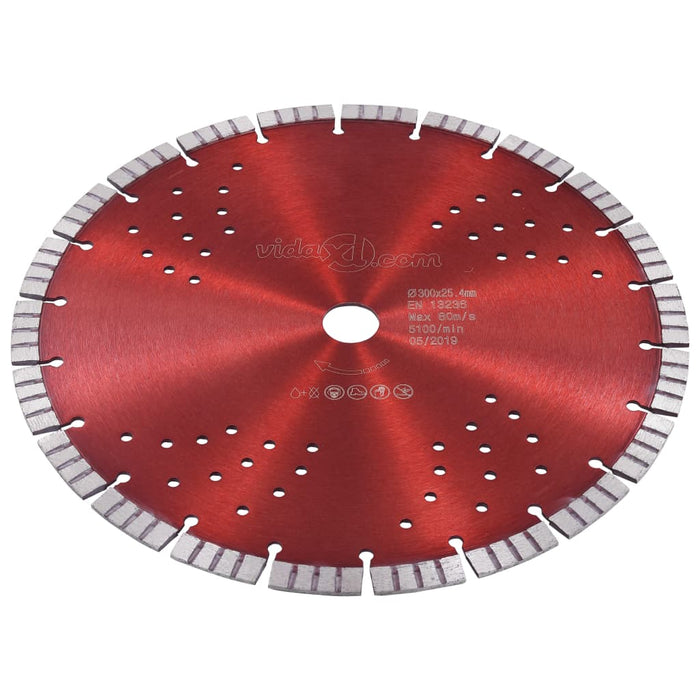 Disc diamantat de tăiere cu segmente turbo și găuri oțel 300 mm - WALTI WALTI