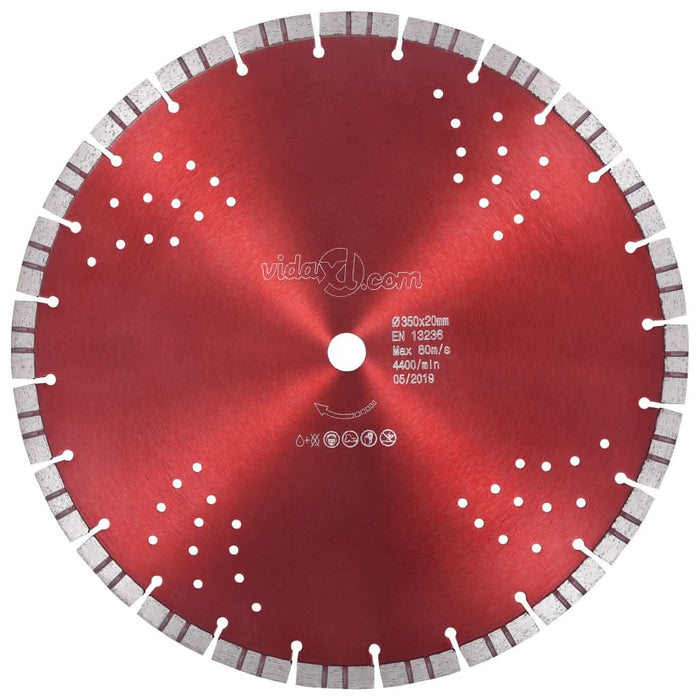 Disc diamantat de tăiere cu segmente turbo și găuri oțel 350 mm - WALTI WALTI