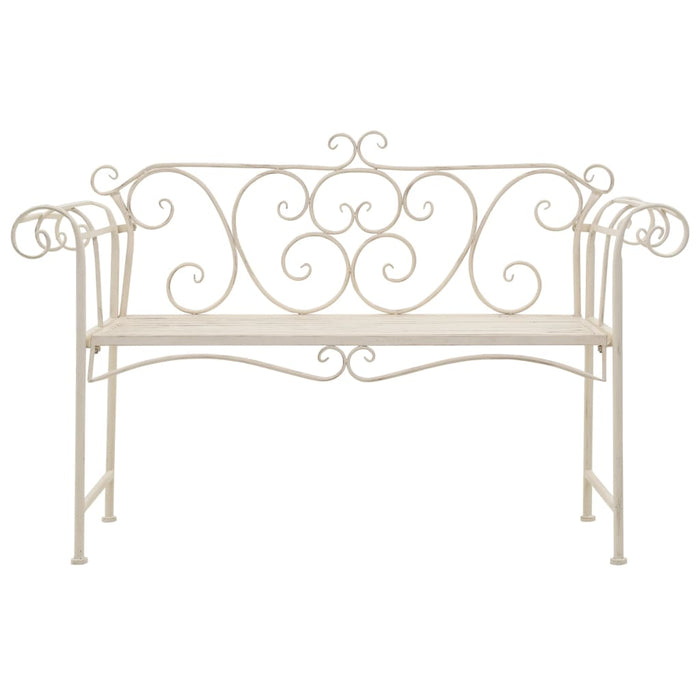 Bancă de grădină, alb vintage, 132 cm, metal - WALTI WALTI