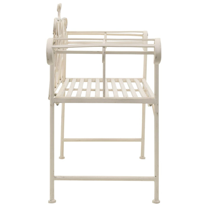 Bancă de grădină, alb vintage, 132 cm, metal - WALTI WALTI