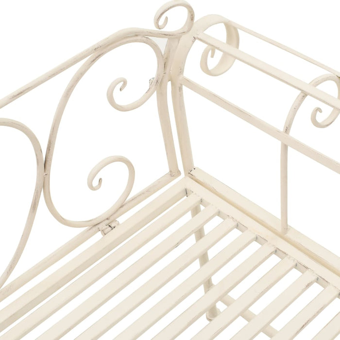 Bancă de grădină, alb vintage, 132 cm, metal - WALTI WALTI