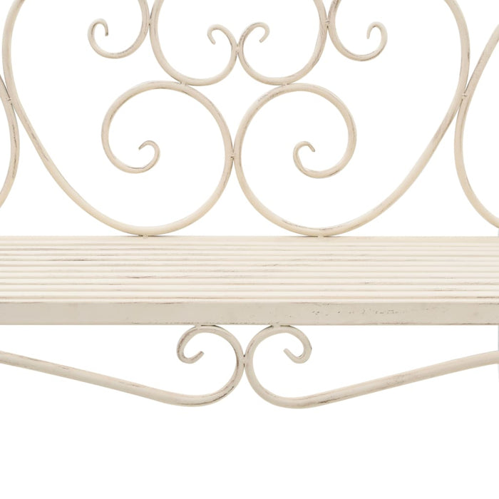 Bancă de grădină, alb vintage, 132 cm, metal - WALTI WALTI