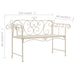 Bancă de grădină, alb vintage, 132 cm, metal - WALTI WALTI