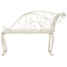 Bancă șezlong de grădină, alb vintage, 128 cm, metal - WALTI WALTI
