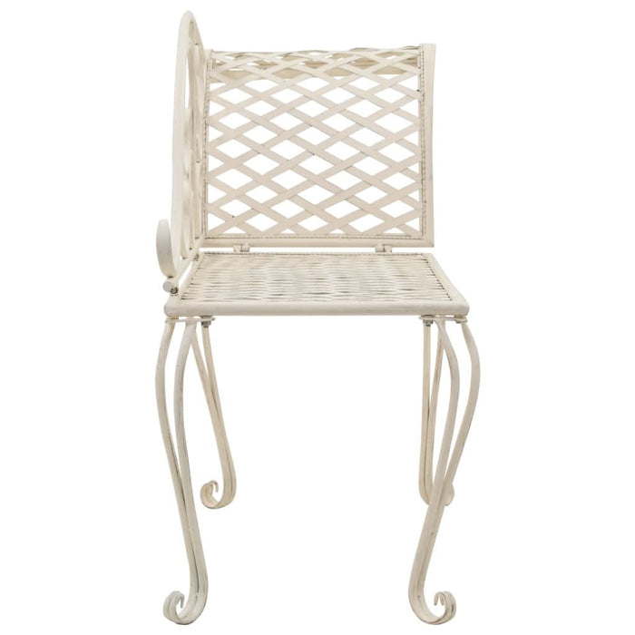 Bancă șezlong de grădină, alb vintage, 128 cm, metal - WALTI WALTI