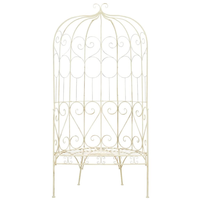 Bancă de grădină, alb vintage, 95 cm, fier - WALTI WALTI