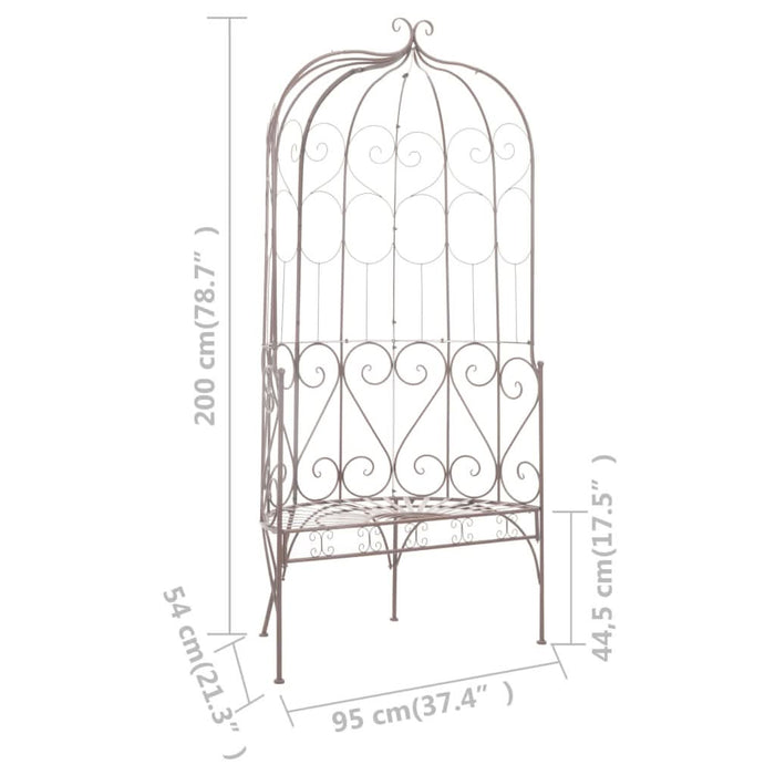 Bancă de grădină, alb vintage, 95 cm, fier - WALTI WALTI
