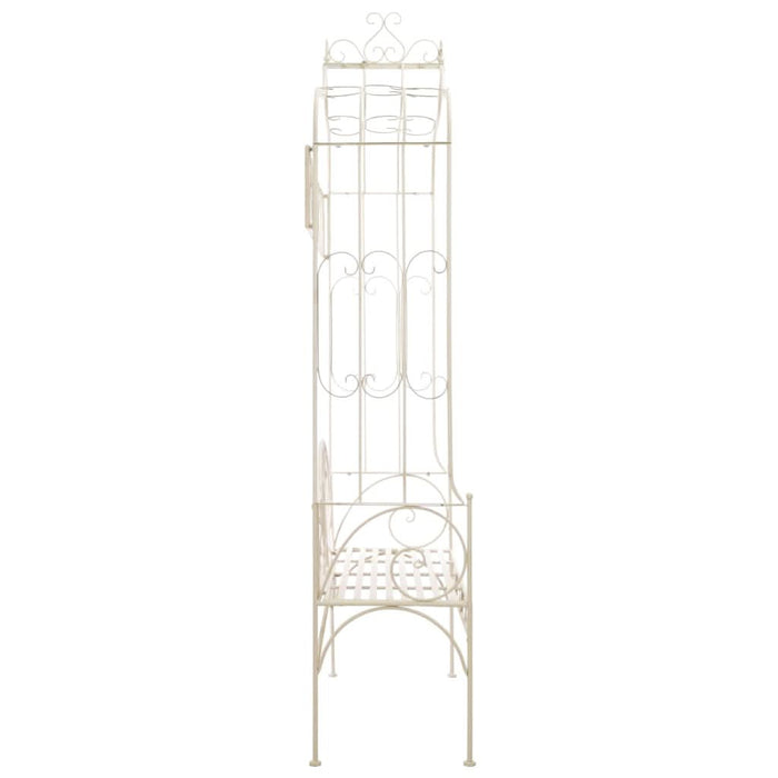 Bancă de grădină, alb vintage, 122 cm, fier - WALTI WALTI
