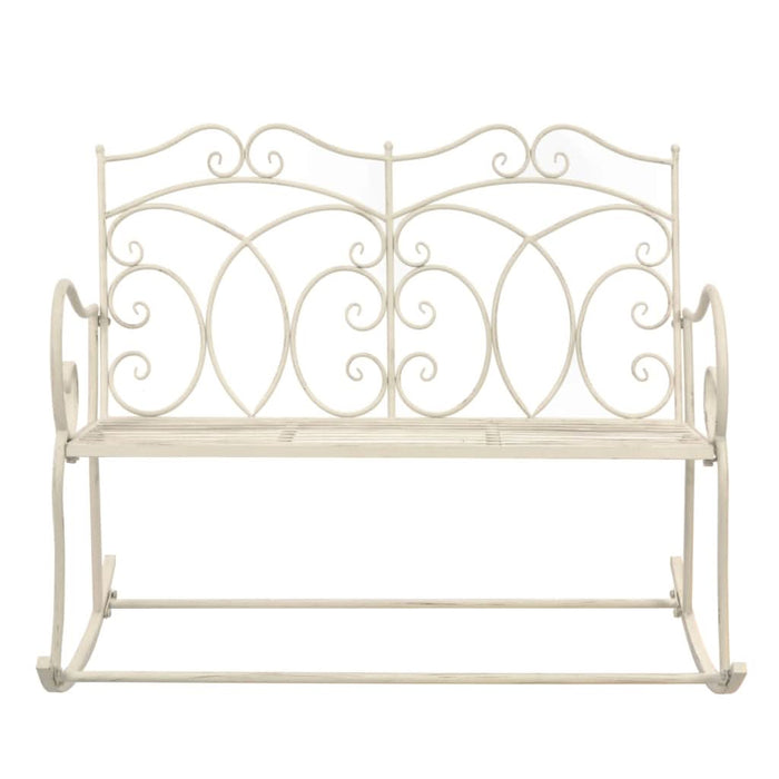 Bancă de grădină, alb vintage, 104 cm, fier - WALTI WALTI