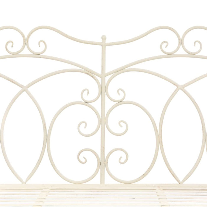 Bancă de grădină, alb vintage, 104 cm, fier - WALTI WALTI