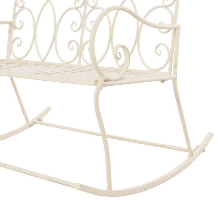 Bancă de grădină, alb vintage, 104 cm, fier - WALTI WALTI