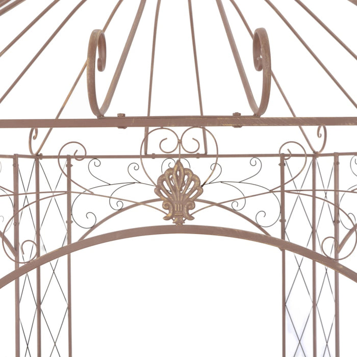 Pavilion de grădină, maro antichizat, 3 m, fier WALTI