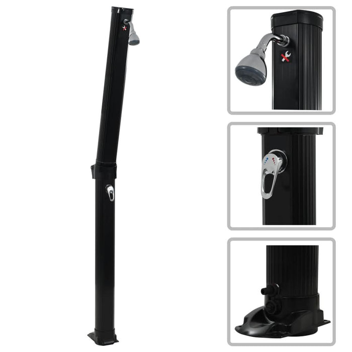 Duș solar pliabil, negru, 214 cm, 23 L - WALTI WALTI
