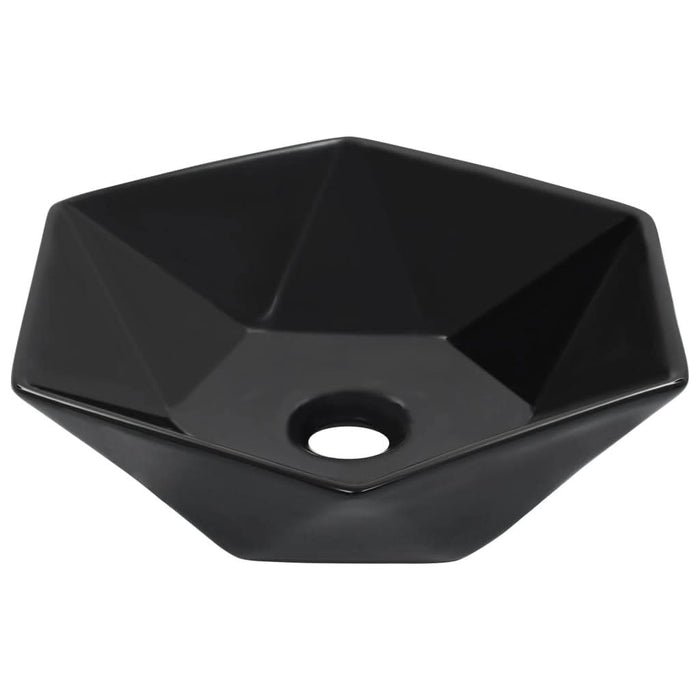 Chiuvetă de baie, negru, 41 x 36,5 x 12 cm, ceramică - WALTI WALTI
